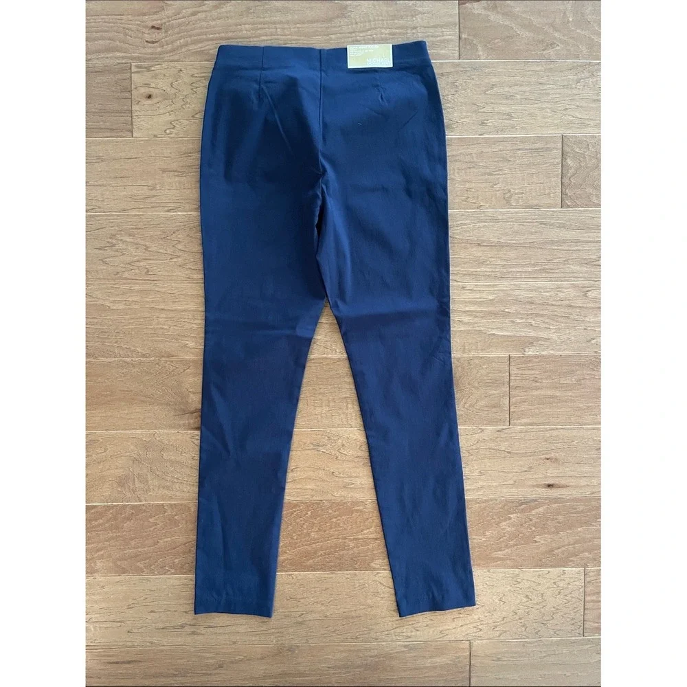 Michael Kors Navy Super Skinny Pull On Ankle‎ Pants M NWT